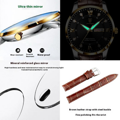 Luxury Leather Unisex Sports Watch
