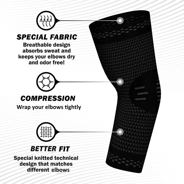 Tennis Elbow Compression Support Sleeve For Golfers Elbow Pain Relief