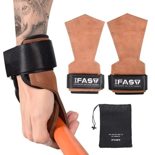 Weight Lifting Grips With Wrist Straps - Weightlifting Hooks
