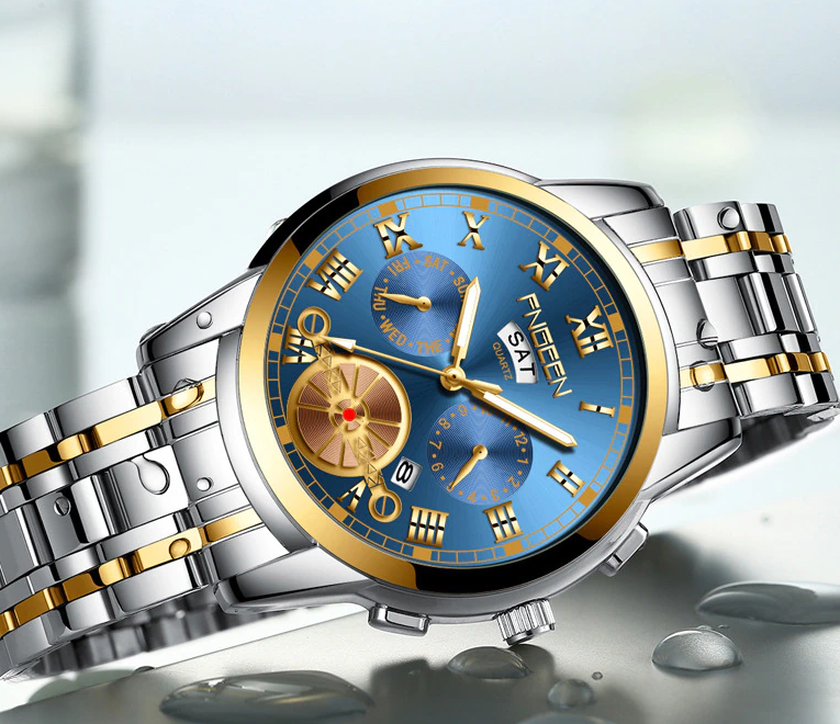 Watch Stainless Unisex  Steel Quartz Classic Waterproof FNGEEN