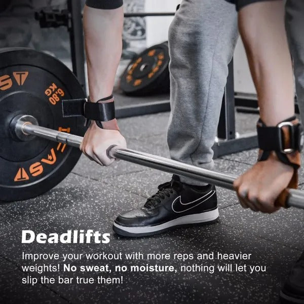 Weight Lifting Grips With Wrist Straps - Weightlifting Hooks
