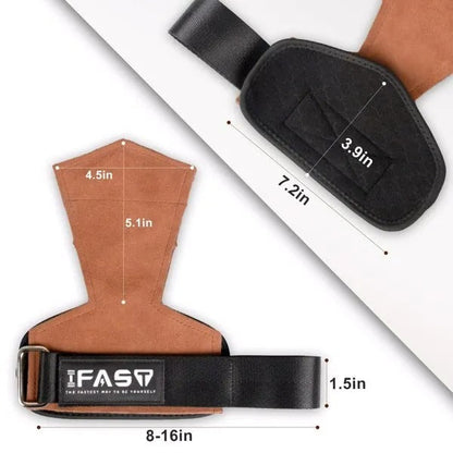Weight Lifting Grips With Wrist Straps - Weightlifting Hooks