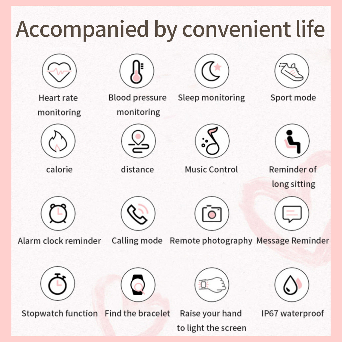 CF96 Women's Smartwatch with 1.2" Round Screen