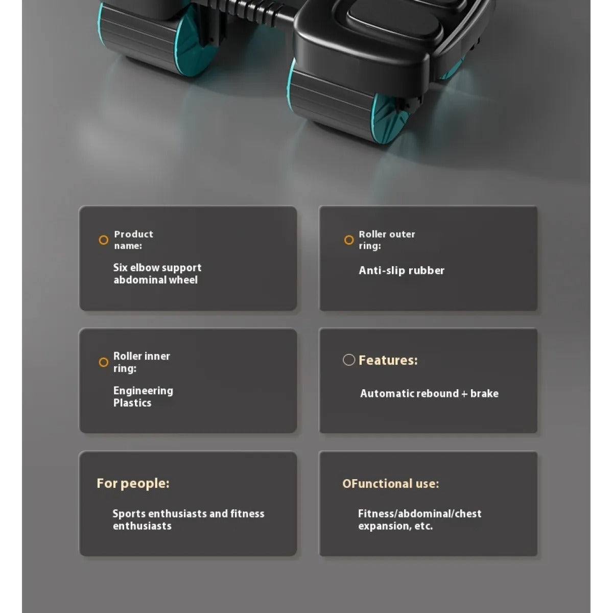 Intelligent Auto-Rebound Ab Wheel