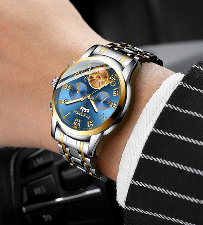 Watch Stainless Unisex  Steel Quartz Classic Waterproof FNGEEN