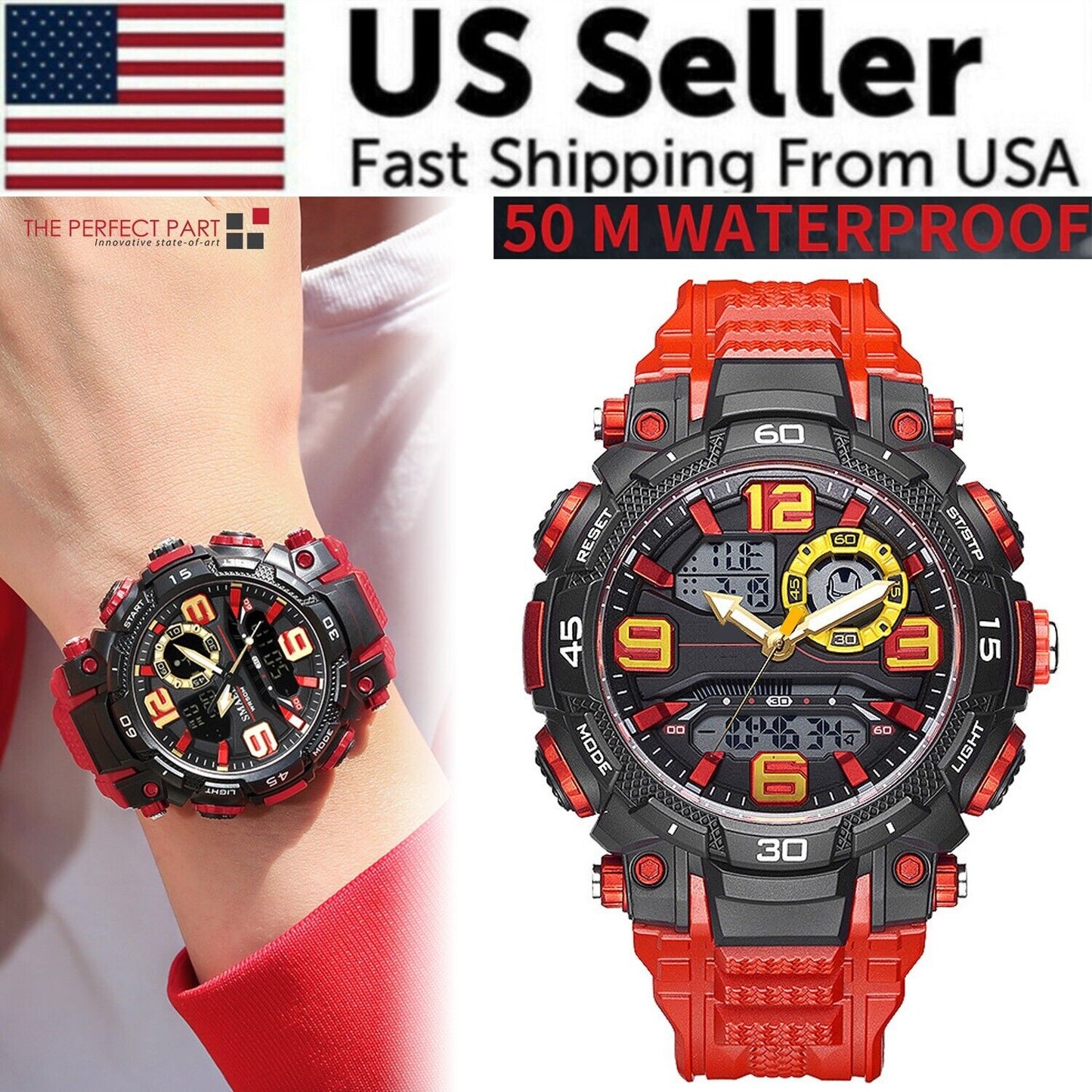 Military Watch Fashion Sport Outdoor G Wristwatch Unisex Digital Stopwatch