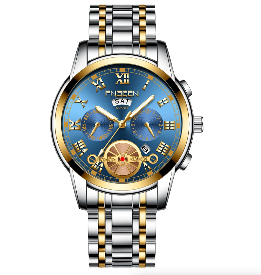 Watch Stainless Unisex  Steel Quartz Classic Waterproof FNGEEN