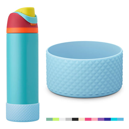 Silicone Water Bottle Boot for Owala 24 oz 2PCS Anti-Slip Protective Sleeve for FreeSip/Twist/Flip Watter Bottle Accessories Bottom Bumper Cover Dishwasher safe BPA Free