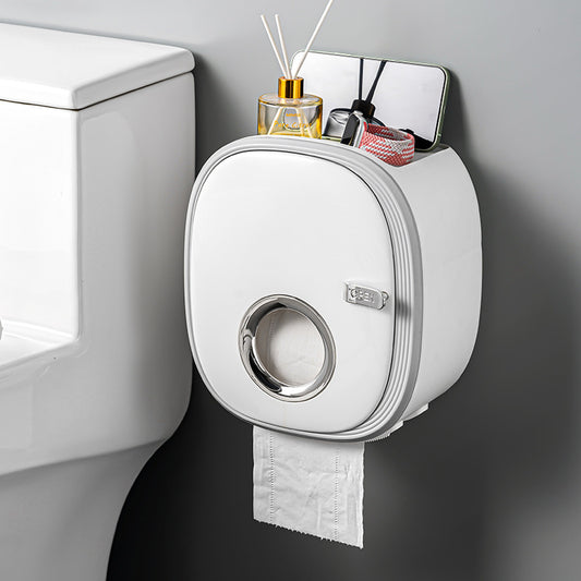 Wall-Mounted Waterproof Tissue Holder for Bathroom
