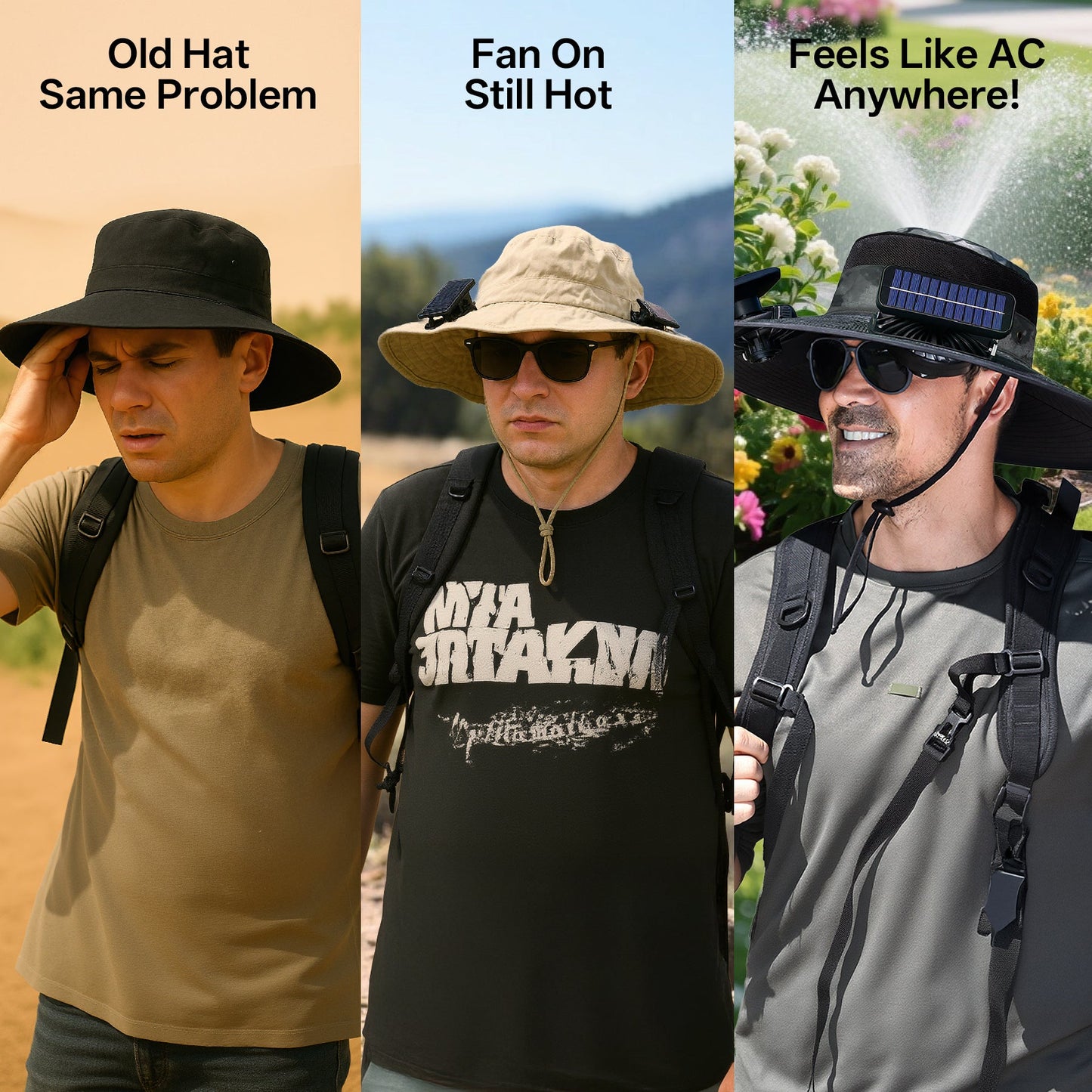 UPF50+ Solar cooling fan cap, Solar fan cap and USBcharging -Cooling sun cap, Fisherman's cap, Outdoorfishing, Outdoor leisure, Camping, Hiking, Outdoor work,Outdoor leisure
