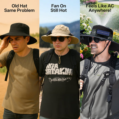 UPF50+ Solar cooling fan cap, Solar fan cap and USBcharging -Cooling sun cap, Fisherman's cap, Outdoorfishing, Outdoor leisure, Camping, Hiking, Outdoor work,Outdoor leisure