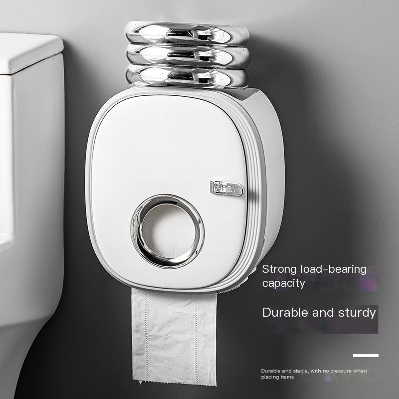 Wall-Mounted Waterproof Tissue Holder for Bathroom