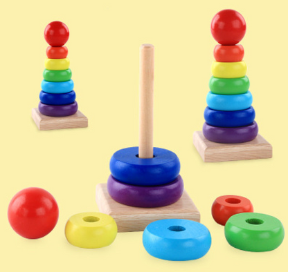 Wooden Rainbow Stacking Toy
