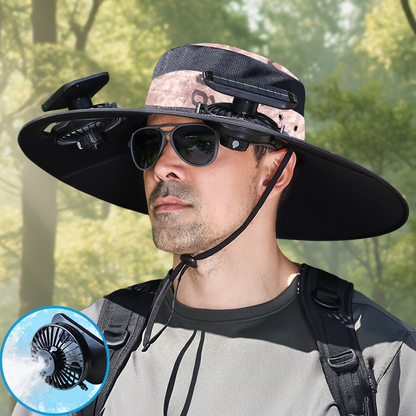 UPF50+ Solar cooling fan cap, Solar fan cap and USBcharging -Cooling sun cap, Fisherman's cap, Outdoorfishing, Outdoor leisure, Camping, Hiking, Outdoor work,Outdoor leisure
