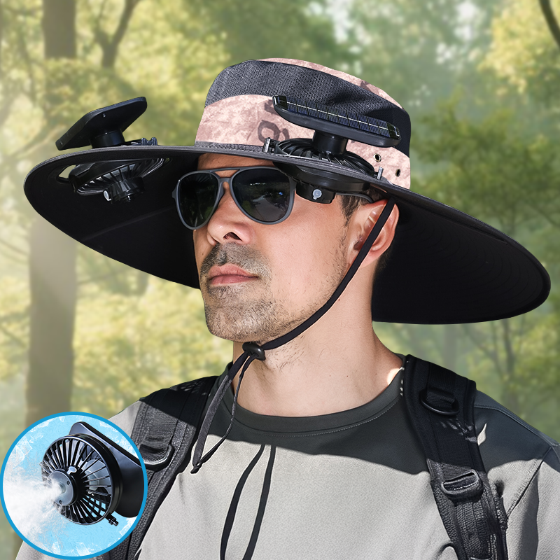 UPF50+ Solar cooling fan cap, Solar fan cap and USBcharging -Cooling sun cap, Fisherman's cap, Outdoorfishing, Outdoor leisure, Camping, Hiking, Outdoor work,Outdoor leisure