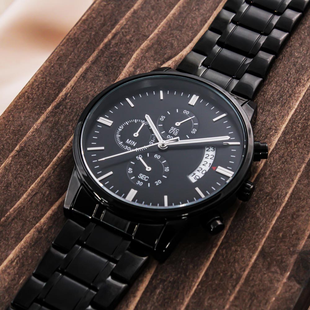 Black Chronograph Watch