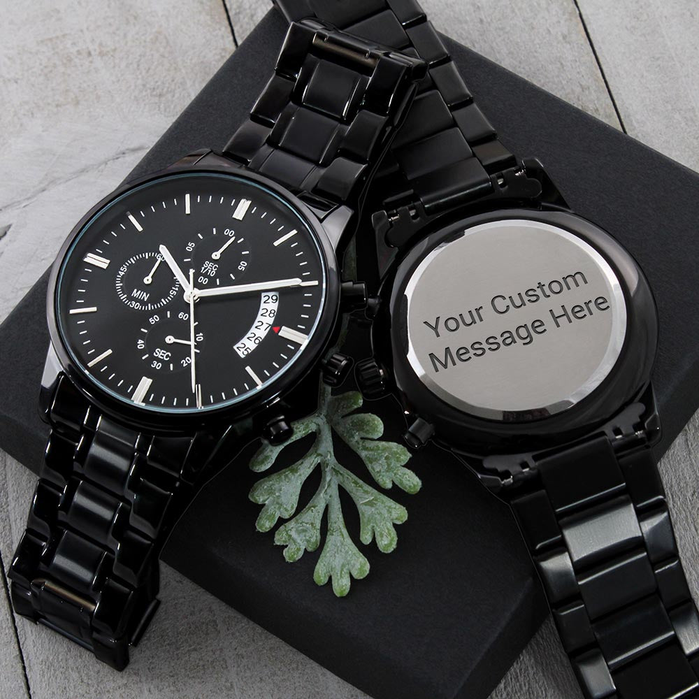 Black Chronograph Watch