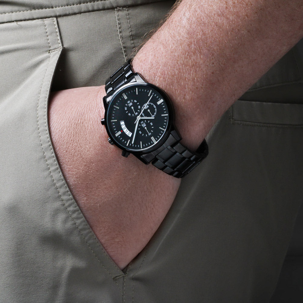 Black Chronograph Watch