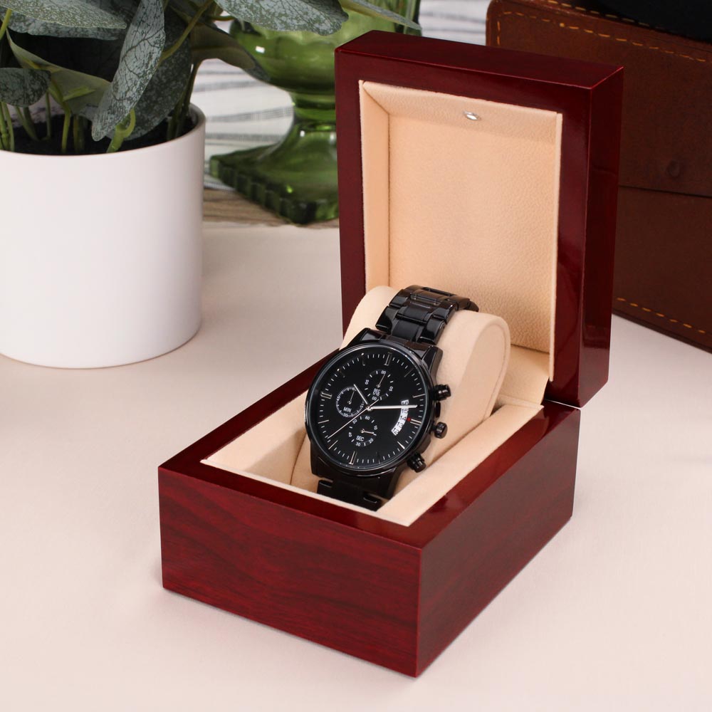 Black Chronograph Watch