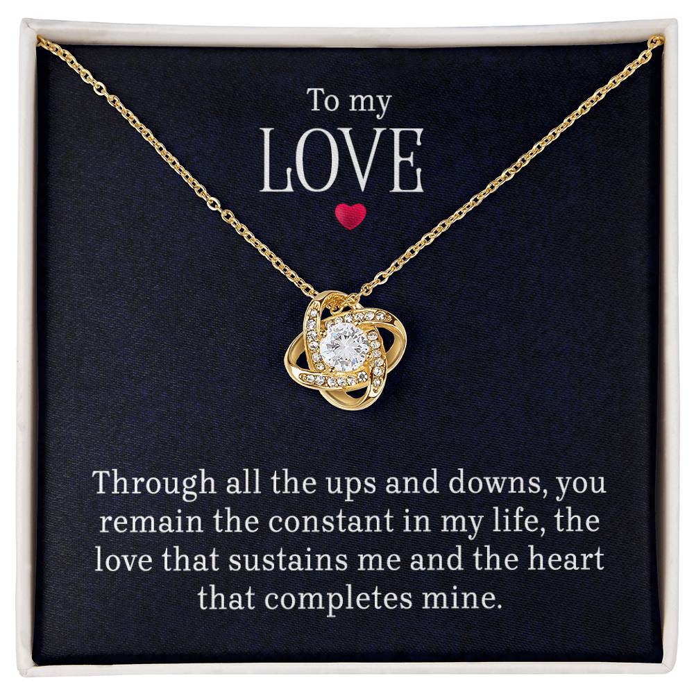 To My Love - Lov eKnot Necklace