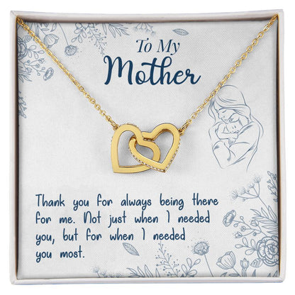 Thank You For Always Being There - Interlocking Hearts Necklace