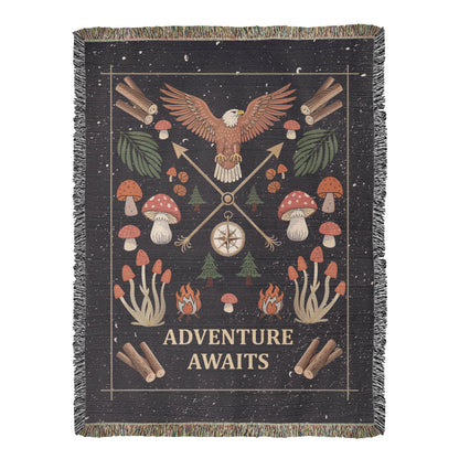 Adventure Awaits - Woven Blanket