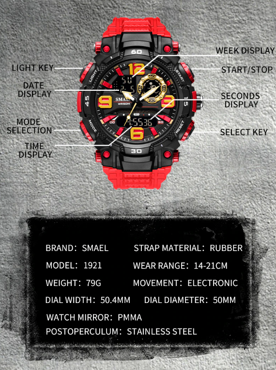 Military Watch Fashion Sport Outdoor G Wristwatch Unisex Digital Stopwatch