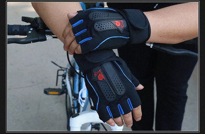 Fitness Gloves and Anti-Slip Wrist Wraps Adjustable, Half fingers