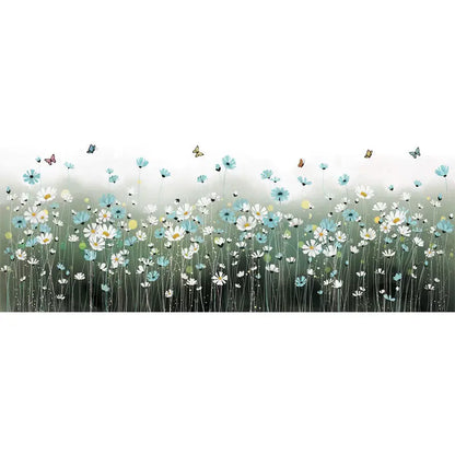 Decorative Flower Wall Sticker with Butterfly Decals